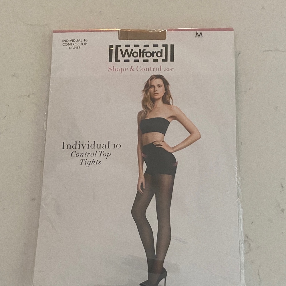 NWT Wolford Individual 10 Control Top Tights Size M Fairly Light